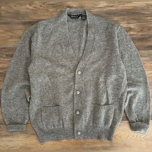 Vintage Moores Shetland Wool Cardigan Sweater XL